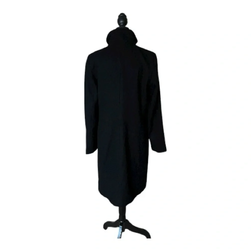 Le Chateau Classic Black Wool Blend Coat - Picture 7 of 7
